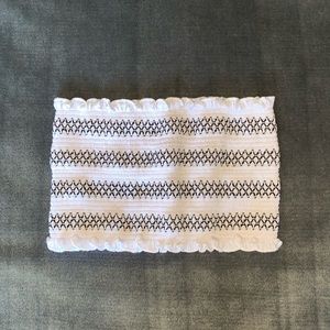 White patterned tube top